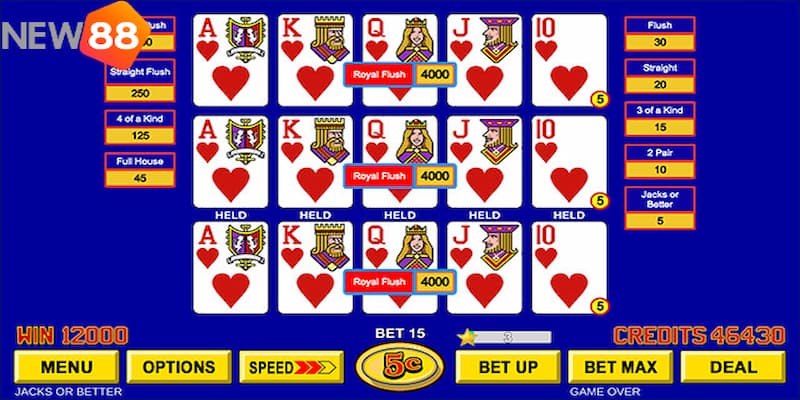 So sánh video poker game và Poker truyền thống